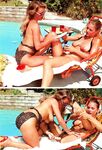 Linda Shaw and Laurie Noel  Pool Fun  49