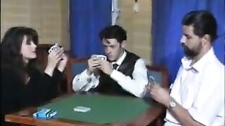 Ivy Crystal poker slut in black stockings doublefucked